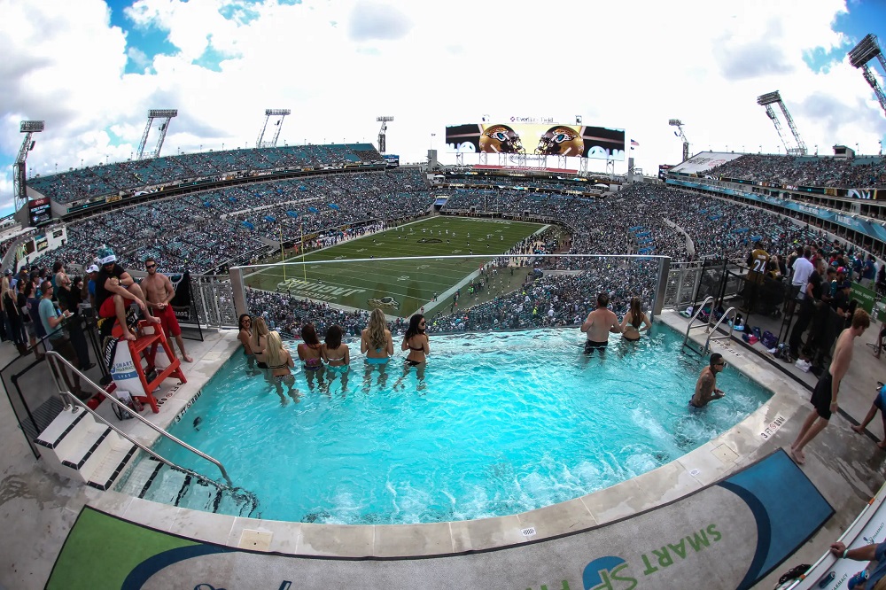 The pool at TIAA Bank Field - Getty Images